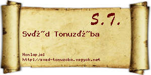 Svéd Tonuzóba névjegykártya